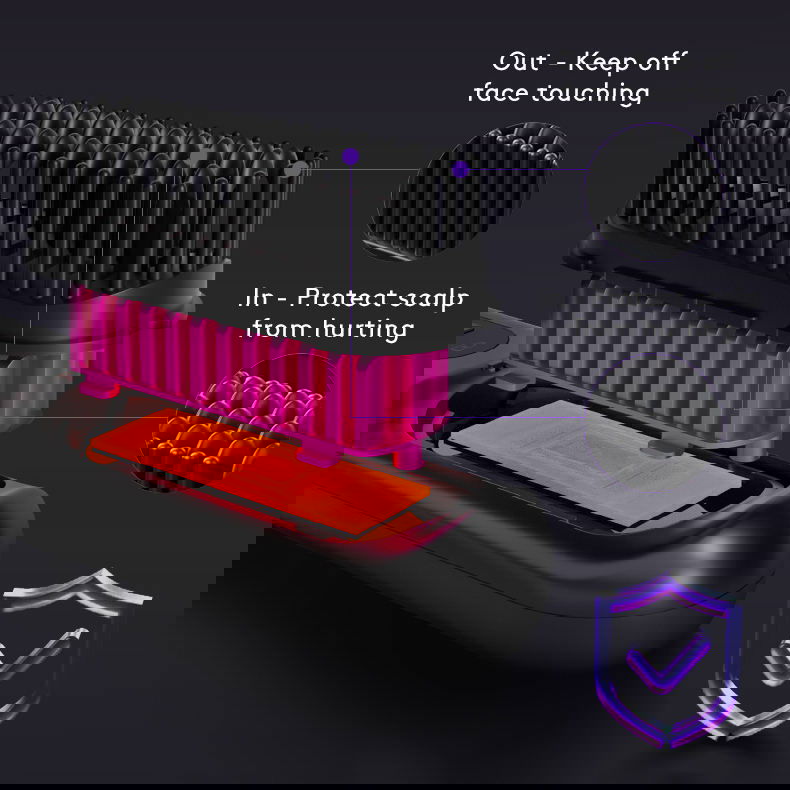2-in-1 Wireless Hair Straightener Brush | Fast Heating Portable Hot Curler
