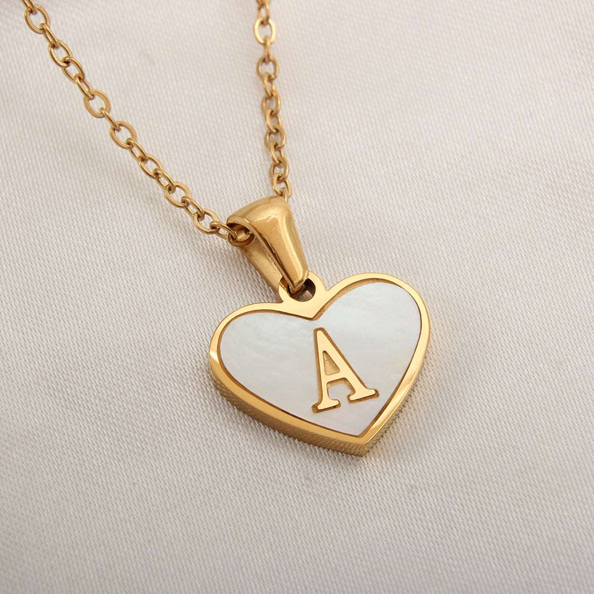 26 Letter Heart-Shaped Necklace Personalized