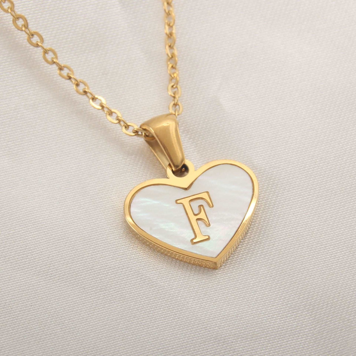 26 Letter Heart-Shaped Necklace Personalized