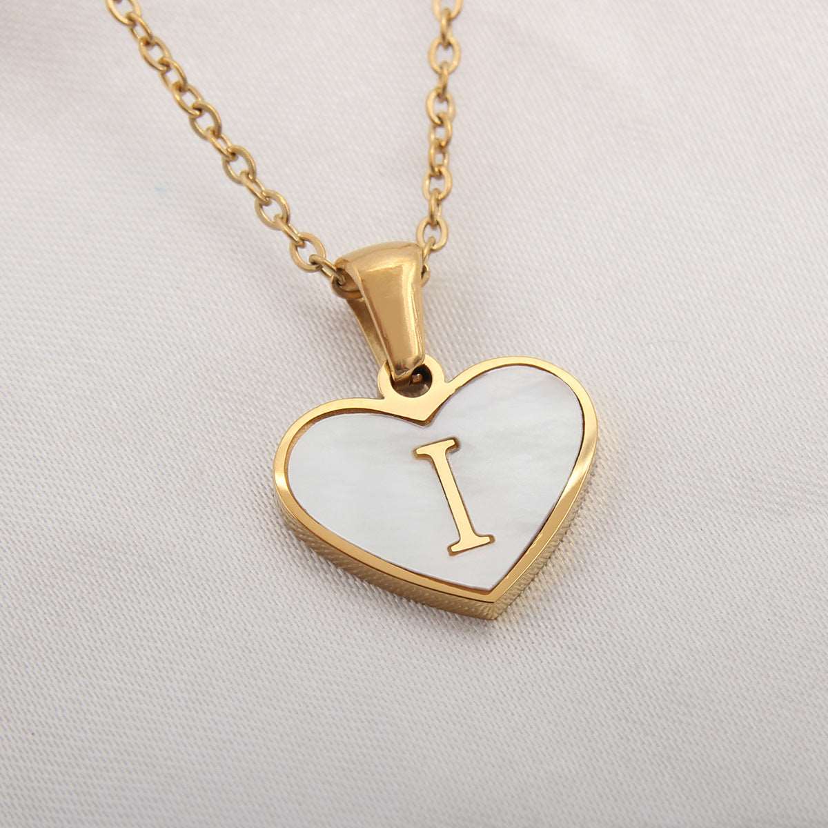 26 Letter Heart-Shaped Necklace Personalized