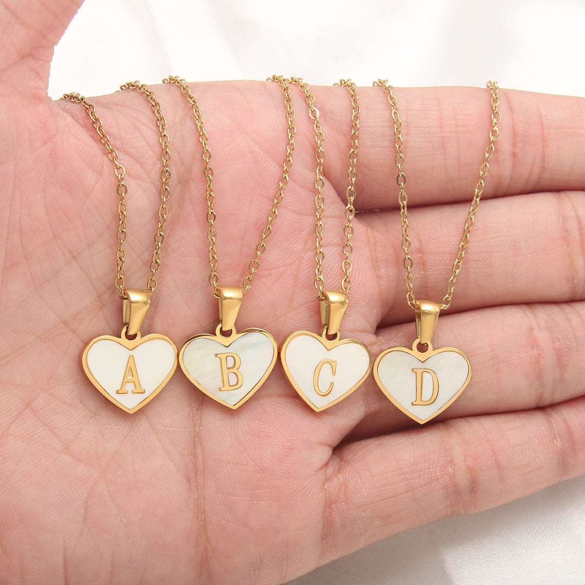 26 Letter Heart-Shaped Necklace Personalized