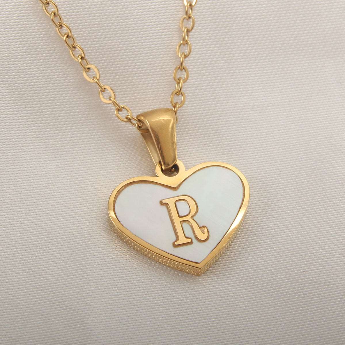 26 Letter Heart-Shaped Necklace Personalized