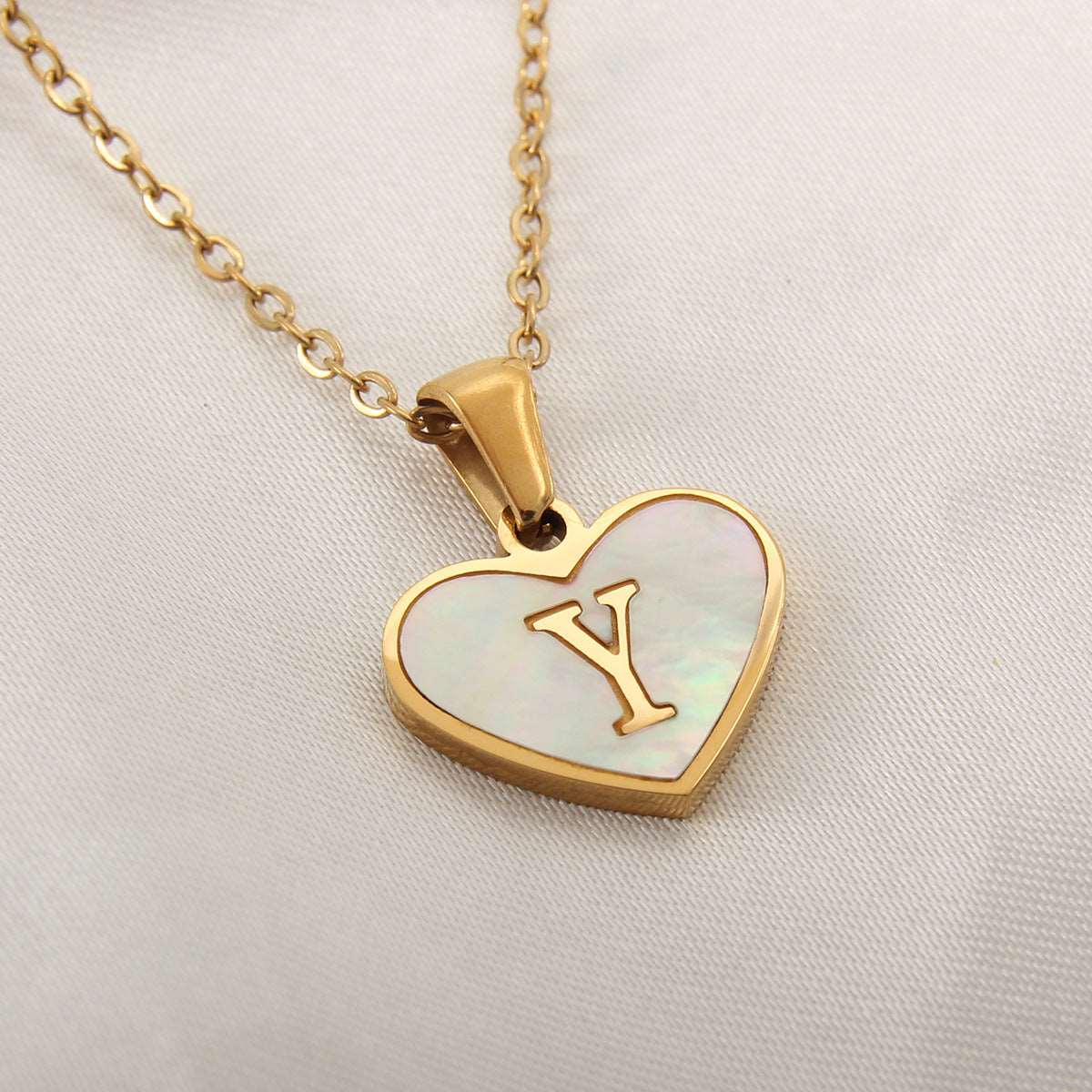 26 Letter Heart-Shaped Necklace Personalized