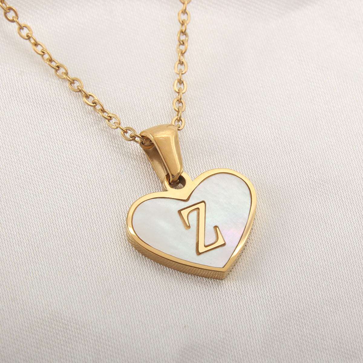 26 Letter Heart-Shaped Necklace Personalized