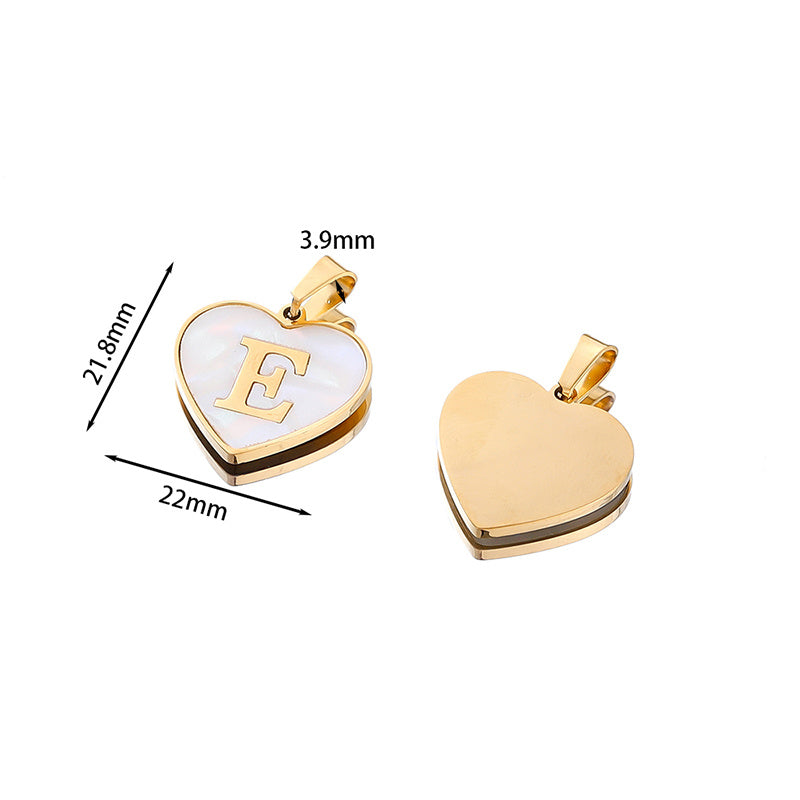 26 Letter Heart-Shaped Necklace Personalized