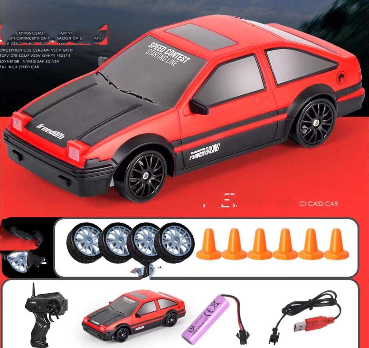 2.4G Drift RC Car | 4WD Remote Control GTR & AE86 Model Racing Toy