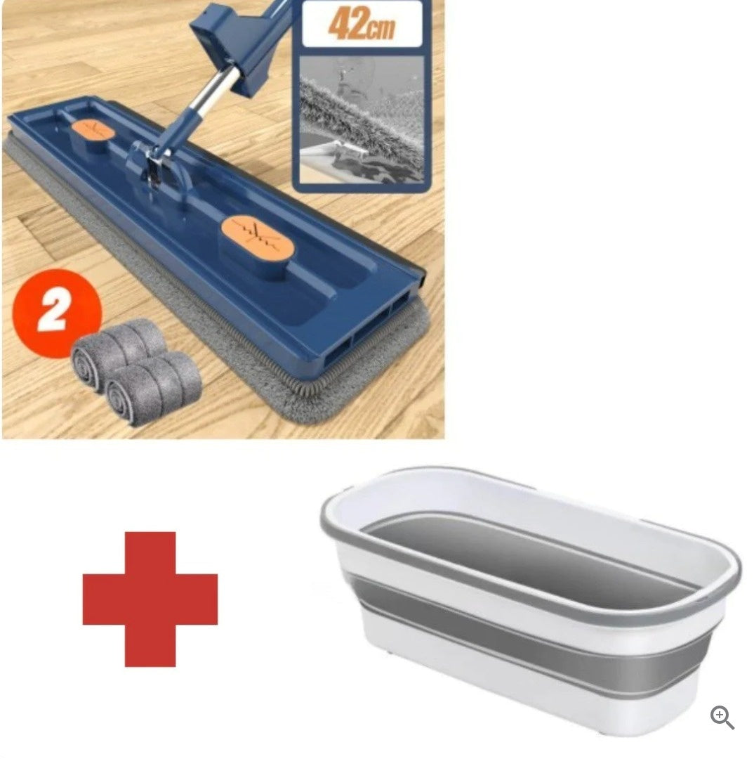 360° Rotating Flat Mop - Large, Strong Water Absorption