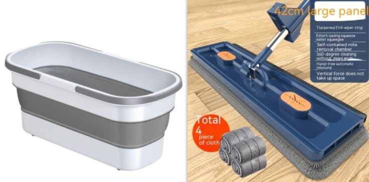 360° Rotating Flat Mop - Large, Strong Water Absorption