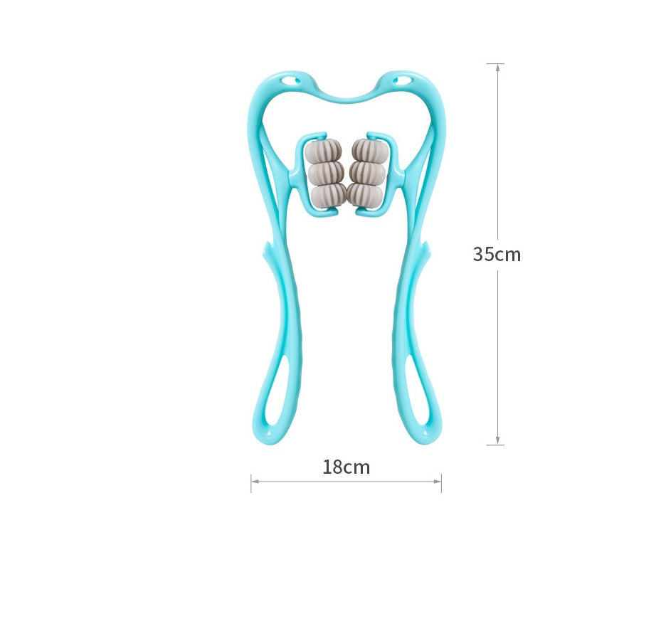 6-Wheel Neck Massager | Multifunctional Manual Roller for Instant Relief