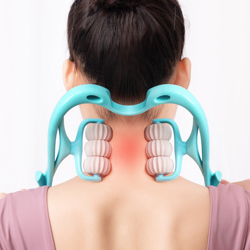 6-Wheel Neck Massager | Multifunctional Manual Roller for Instant Relief
