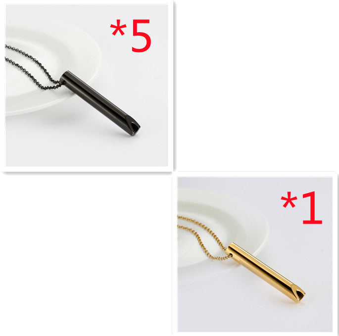 Breathing Necklace Adjustable Breathing Relieve Pressure Ornament Stainless Steel Decompression Jewelry
