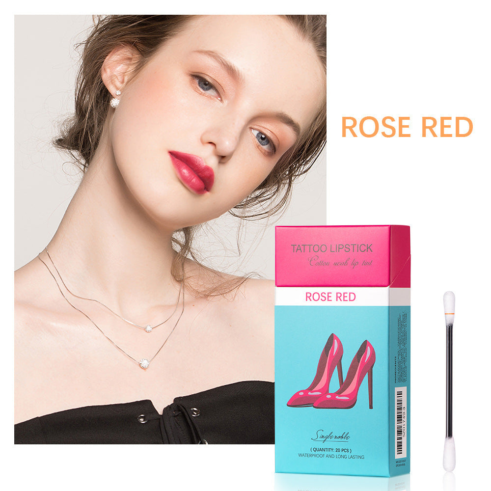 Cotton Swab Lipsticks Set | Portable Waterproof Liquid Lipstick with Case
