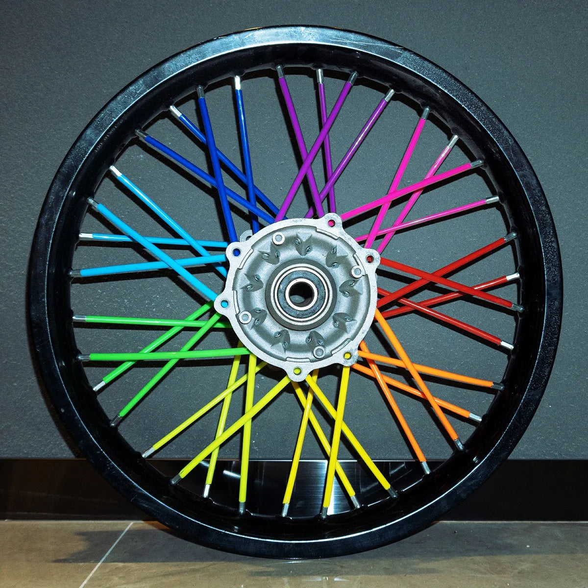 New Motorcycle 72Pcs Wheel Rim Spoke Wrap Kit Skin