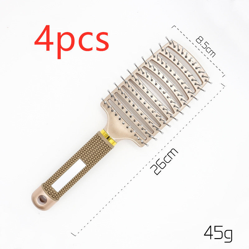 Hairbrush Anti Klit Brushy Haarborstel Women Detangler Hair Brush Bristle Nylon Scalp Massage Teaser Hair Brush Comb