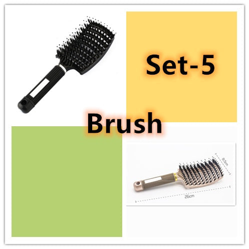 Hairbrush Anti Klit Brushy Haarborstel Women Detangler Hair Brush Bristle Nylon Scalp Massage Teaser Hair Brush Comb