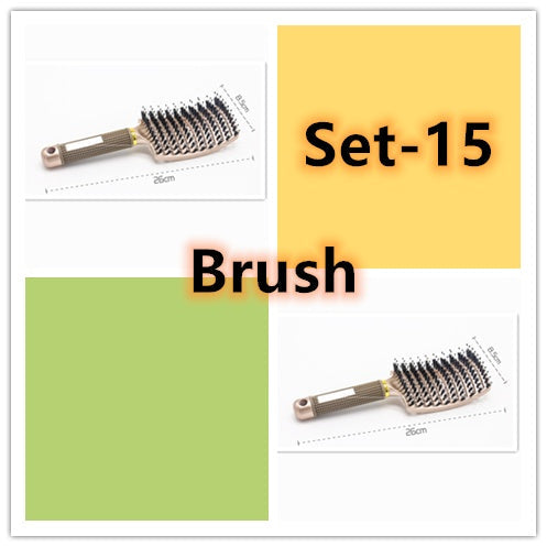 Hairbrush Anti Klit Brushy Haarborstel Women Detangler Hair Brush Bristle Nylon Scalp Massage Teaser Hair Brush Comb