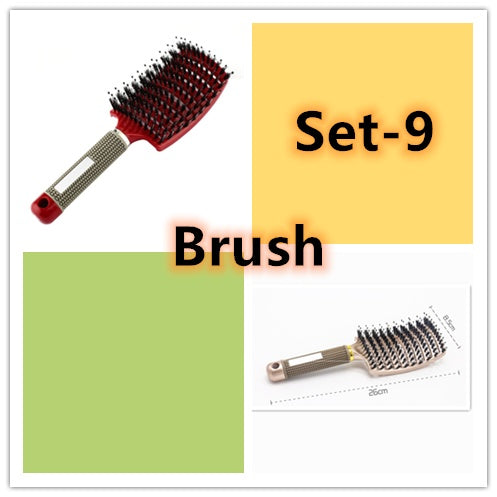 Hairbrush Anti Klit Brushy Haarborstel Women Detangler Hair Brush Bristle Nylon Scalp Massage Teaser Hair Brush Comb