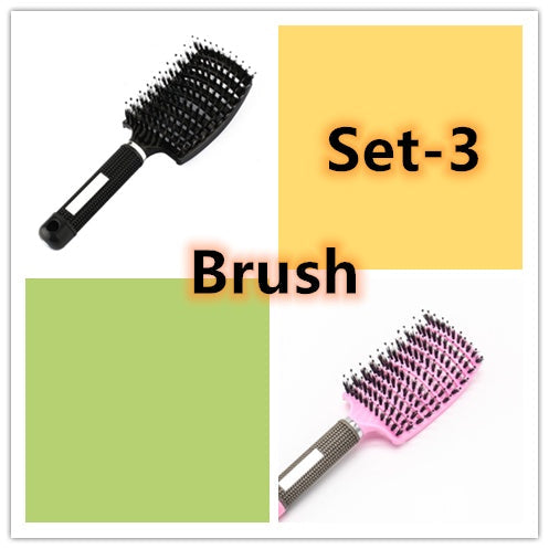 Hairbrush Anti Klit Brushy Haarborstel Women Detangler Hair Brush Bristle Nylon Scalp Massage Teaser Hair Brush Comb