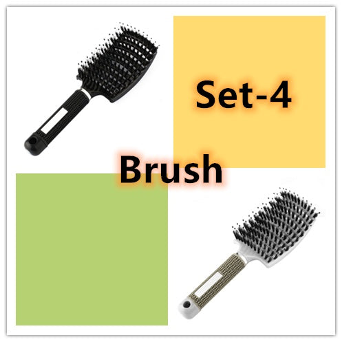 Hairbrush Anti Klit Brushy Haarborstel Women Detangler Hair Brush Bristle Nylon Scalp Massage Teaser Hair Brush Comb