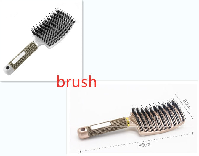Hairbrush Anti Klit Brushy Haarborstel Women Detangler Hair Brush Bristle Nylon Scalp Massage Teaser Hair Brush Comb