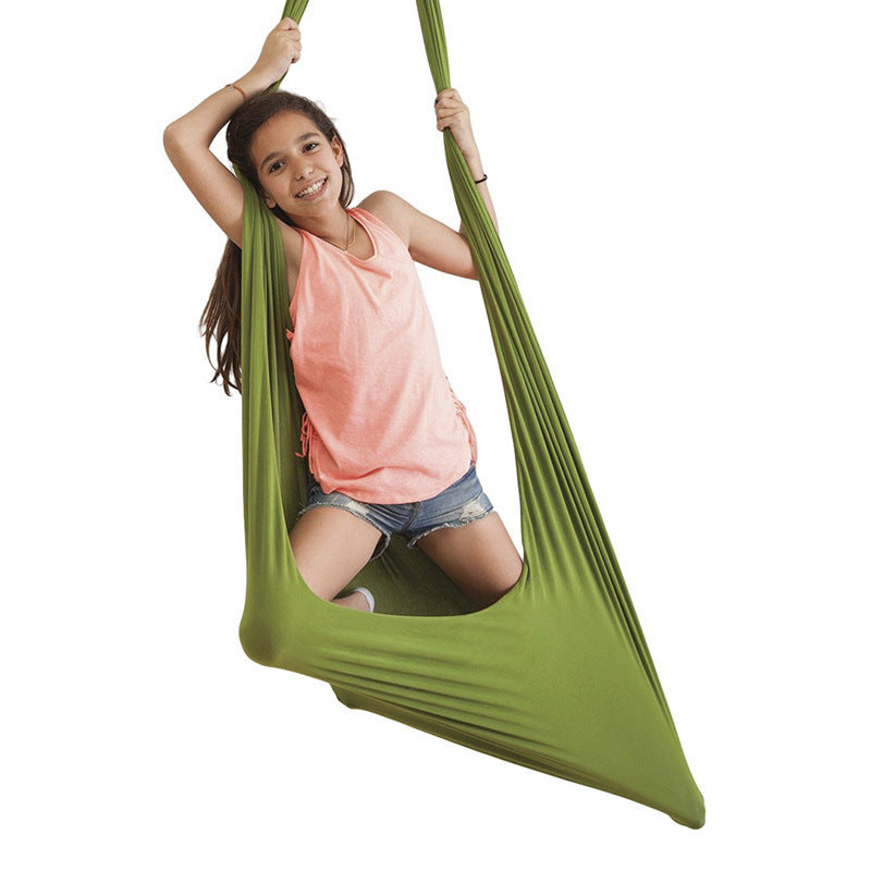 Kids Cotton Outdoor Indoor Swing Hammock For Cuddle Up To Sensory Child Therapy Soft Elastic Parcel Steady Seat