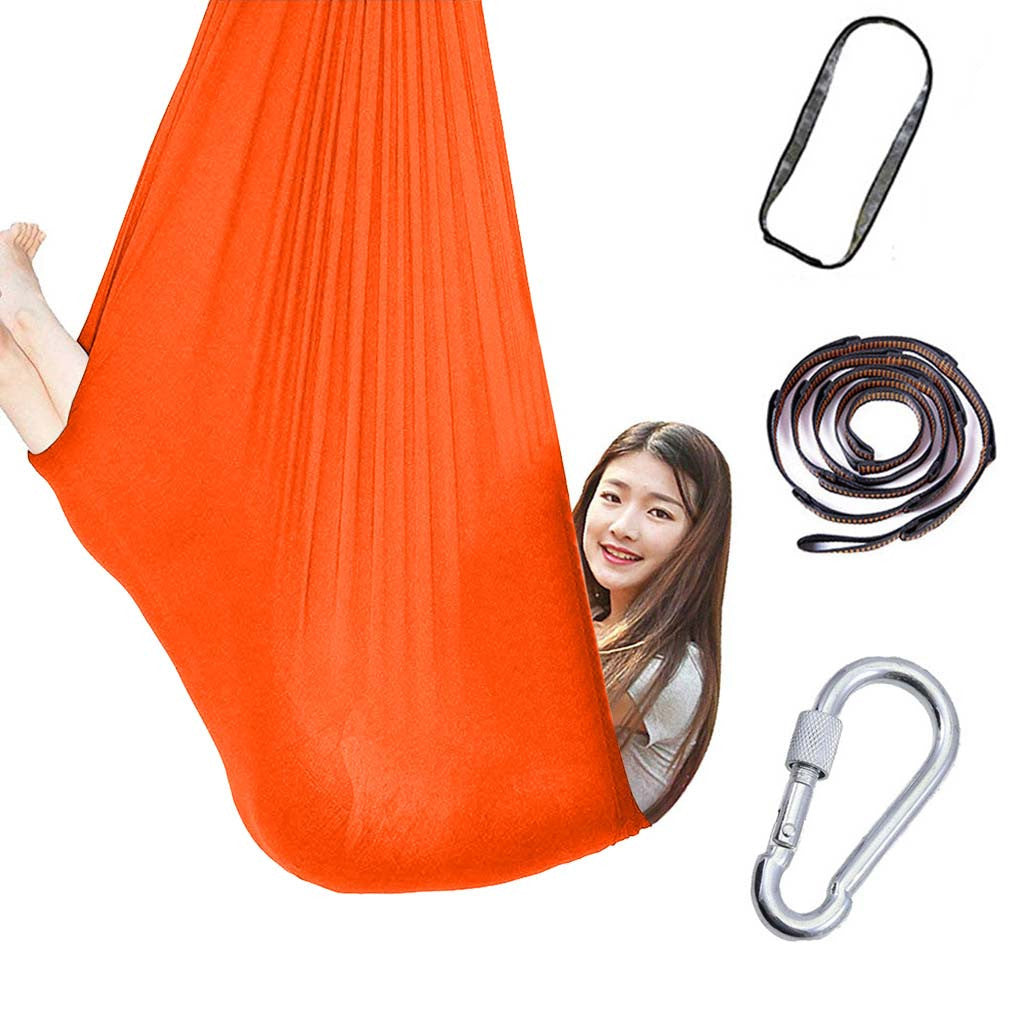 Kids Cotton Outdoor Indoor Swing Hammock For Cuddle Up To Sensory Child Therapy Soft Elastic Parcel Steady Seat