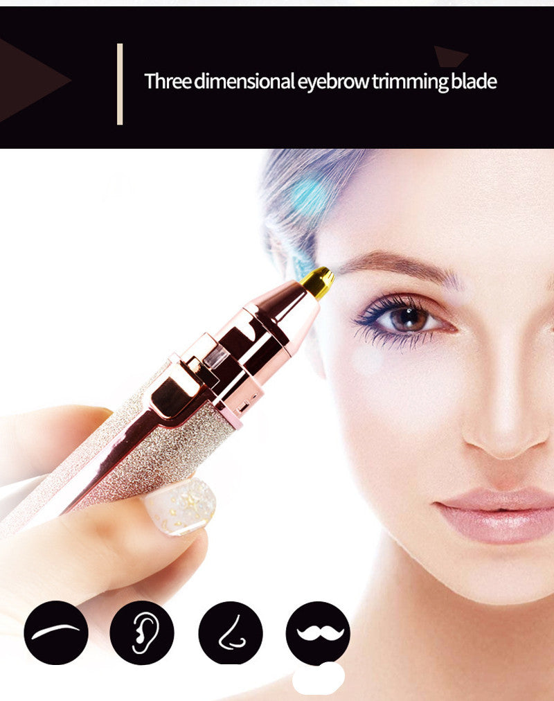 New Lipstick Shape Ladies Electric Shaver Automatic Eyebrow Trimming Artifact