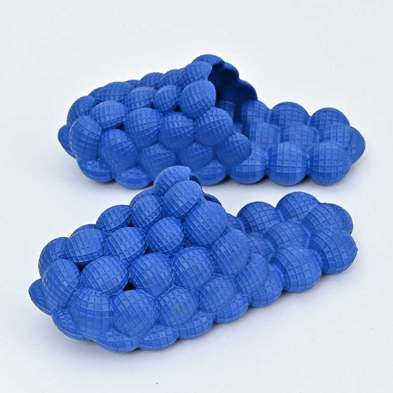 New Summer Fashion Massage Mesh Bubble Bathroom Slides Home Indoor Anti-Skid Shoes