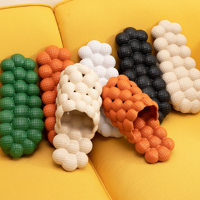 New Summer Fashion Massage Mesh Bubble Bathroom Slides Home Indoor Anti-Skid Shoes