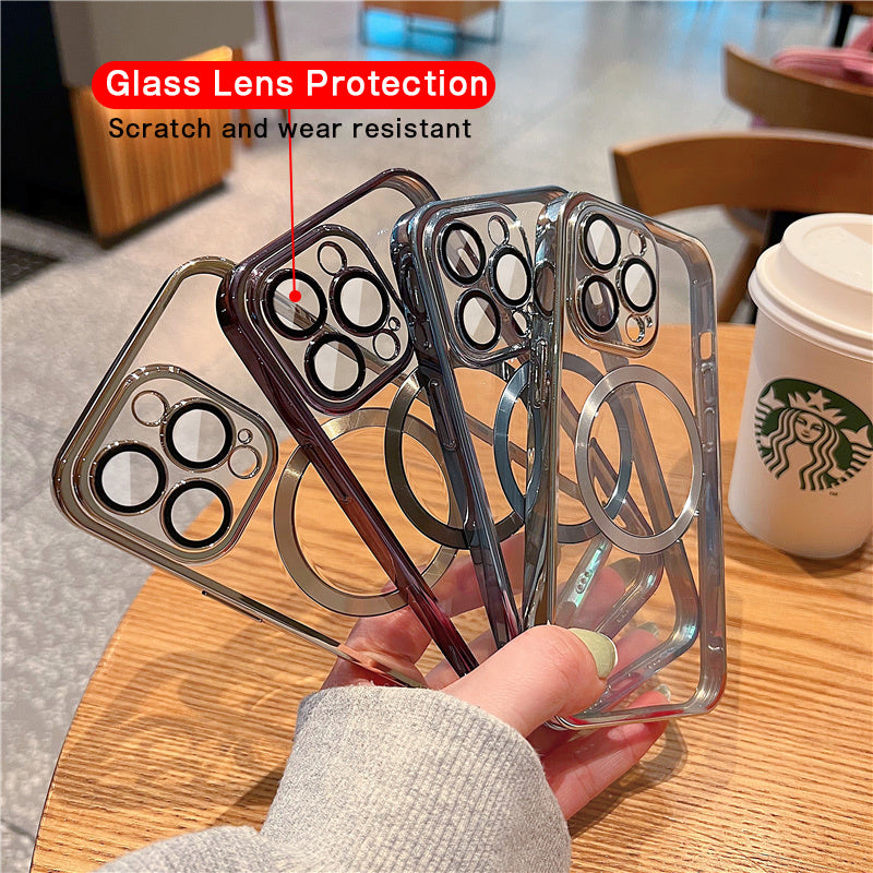 Phone Case with Camera Protector - Electroplated Soft Case for iPhone