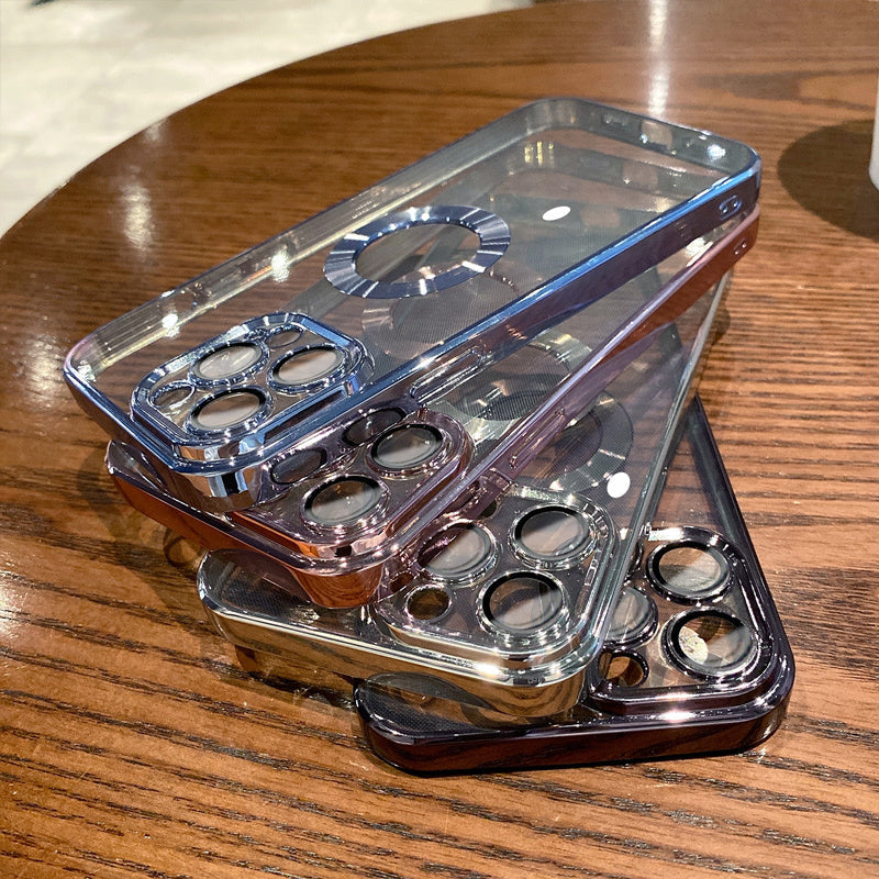 Phone Case with Camera Protector - Electroplated Soft Case for iPhone