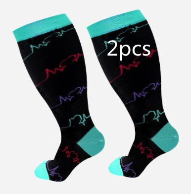 Plus Size Compression Socks - High Elasticity for Men & Women