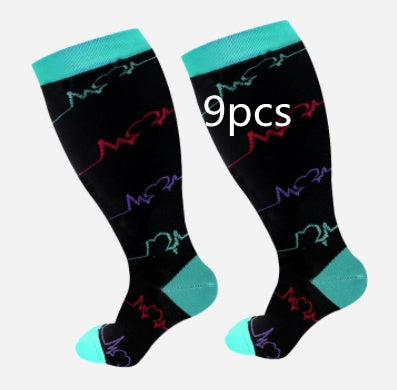Plus Size Compression Socks - High Elasticity for Men & Women