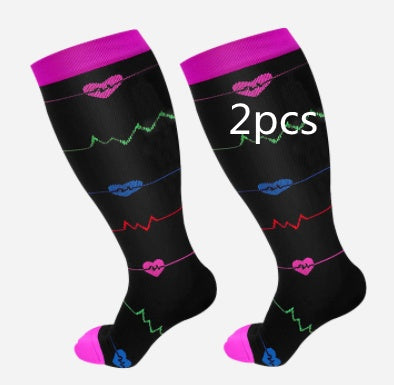 Plus Size Compression Socks - High Elasticity for Men & Women