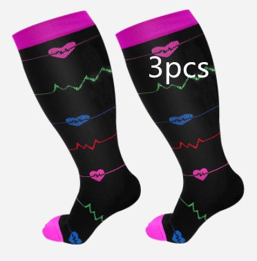 Plus Size Compression Socks - High Elasticity for Men & Women
