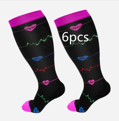 Plus Size Compression Socks - High Elasticity for Men & Women