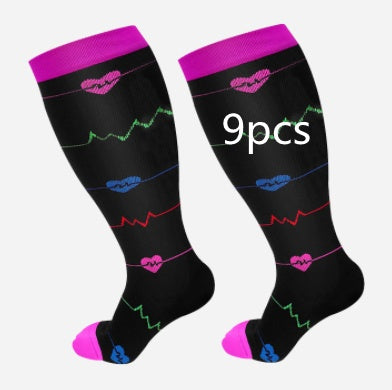 Plus Size Compression Socks - High Elasticity for Men & Women