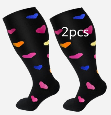 Plus Size Compression Socks - High Elasticity for Men & Women