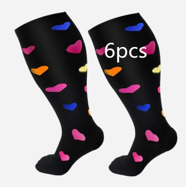 Plus Size Compression Socks - High Elasticity for Men & Women