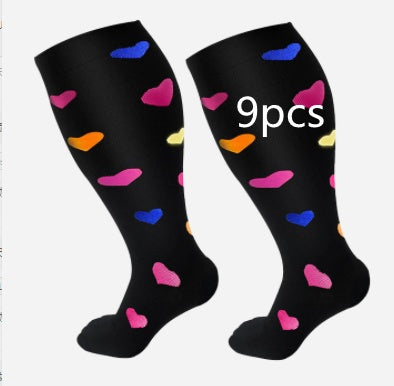 Plus Size Compression Socks - High Elasticity for Men & Women