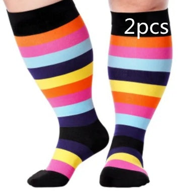 Plus Size Compression Socks - High Elasticity for Men & Women