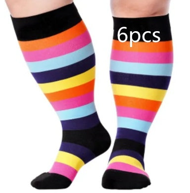 Plus Size Compression Socks - High Elasticity for Men & Women