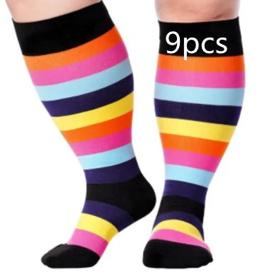 Plus Size Compression Socks - High Elasticity for Men & Women