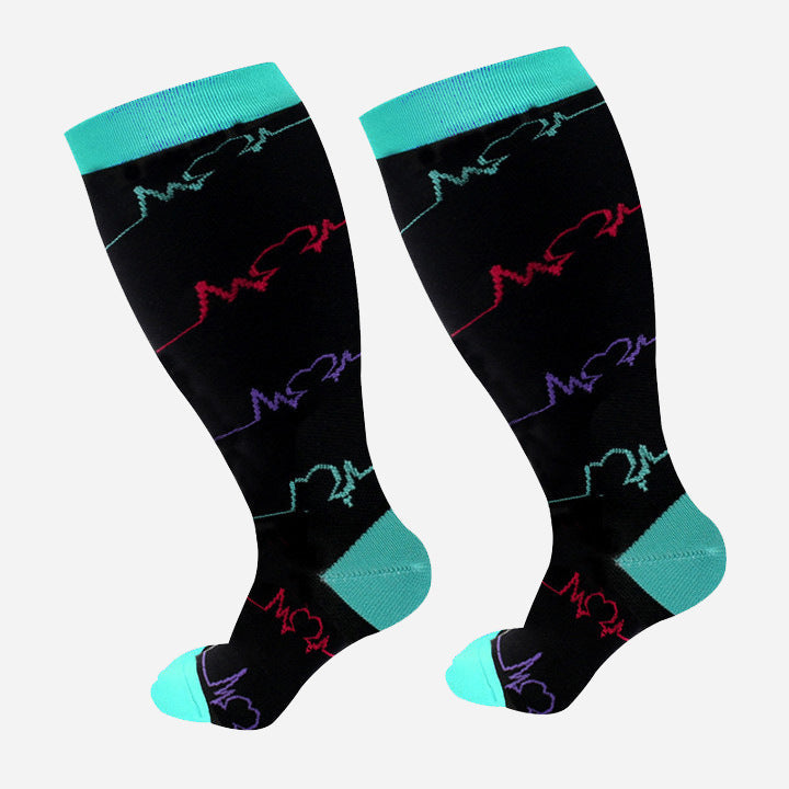 Plus Size Compression Socks - High Elasticity for Men & Women