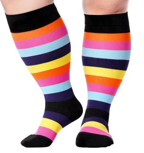 Plus Size Compression Socks - High Elasticity for Men & Women