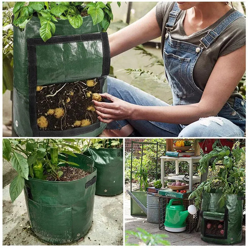 Garden Potato Grow Bag PE Fabrics Gardening