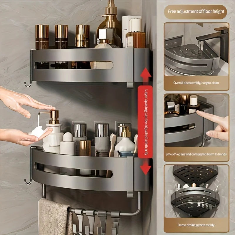 Bathroom Space Aluminum Storage Rack