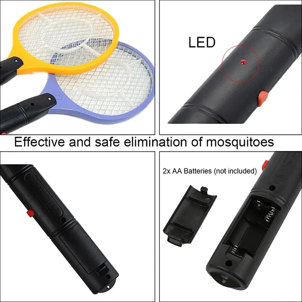 Electric Fly Insect Bug Zapper Bat Handheld Insect Fly Swatter Racket Portable