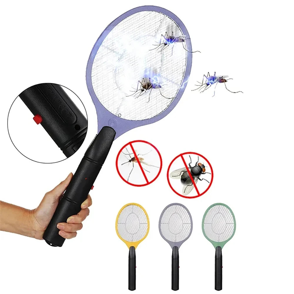 Electric Fly Insect Bug Zapper Bat Handheld Insect Fly Swatter Racket Portable