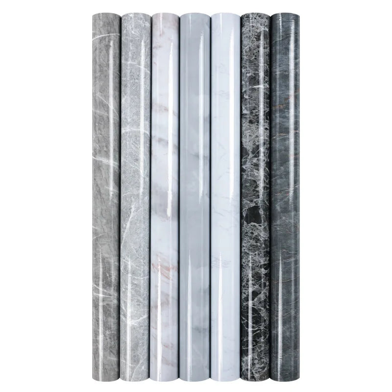 60cm Width Marble Self Adhesive Wallpaper Vinyl Wall Stickers Waterproof